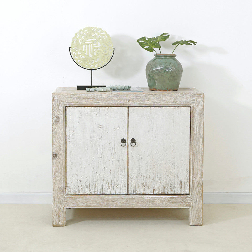 Two-Tone Lower Cabinet | Antique Distressed Finish
