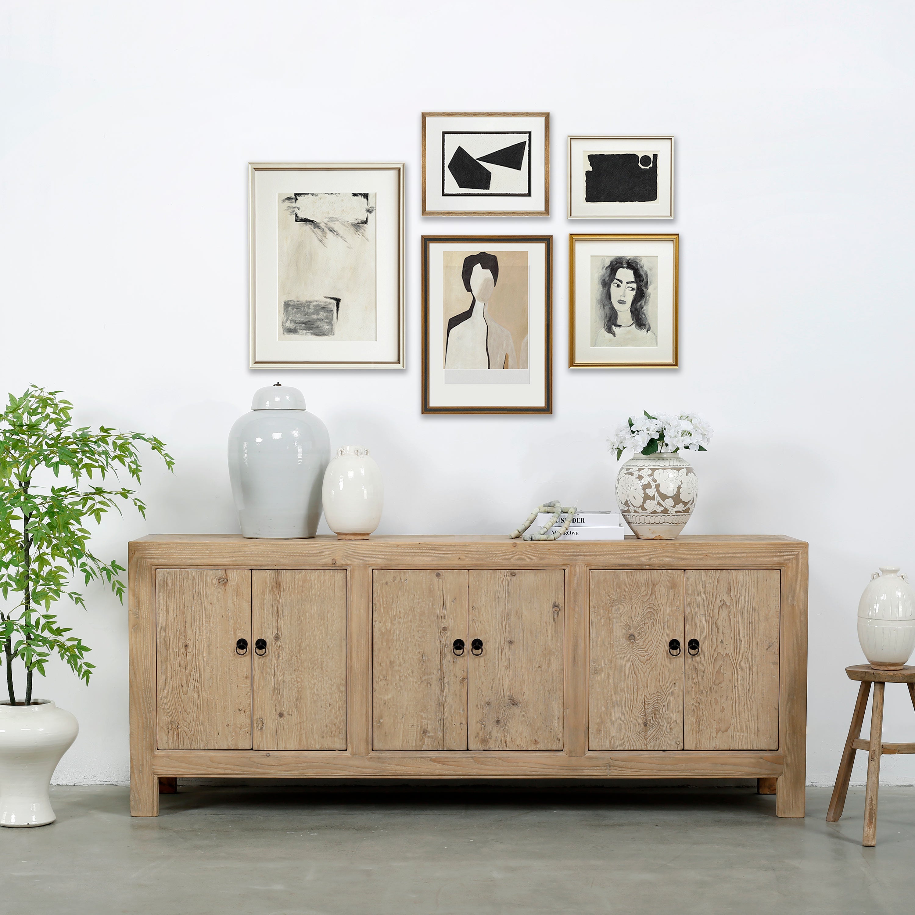 Capri Buffet Six Doors Weathered Nature Pinewood image