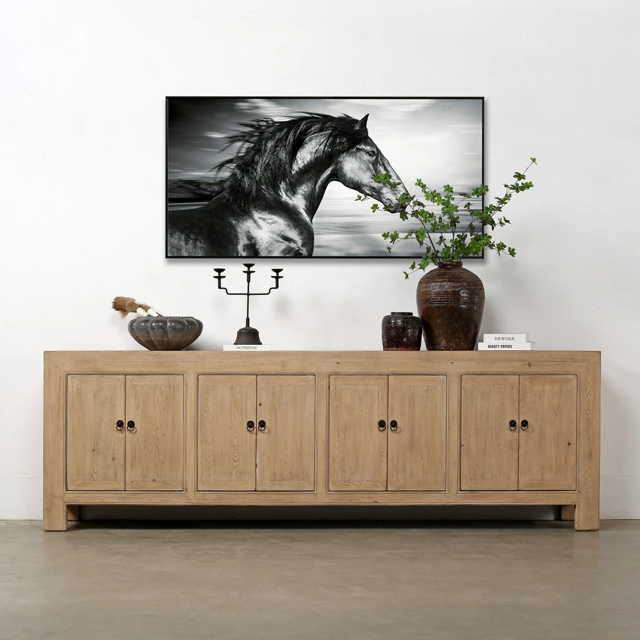 Six Door Sideboard | Weathered Natural Solid Pine