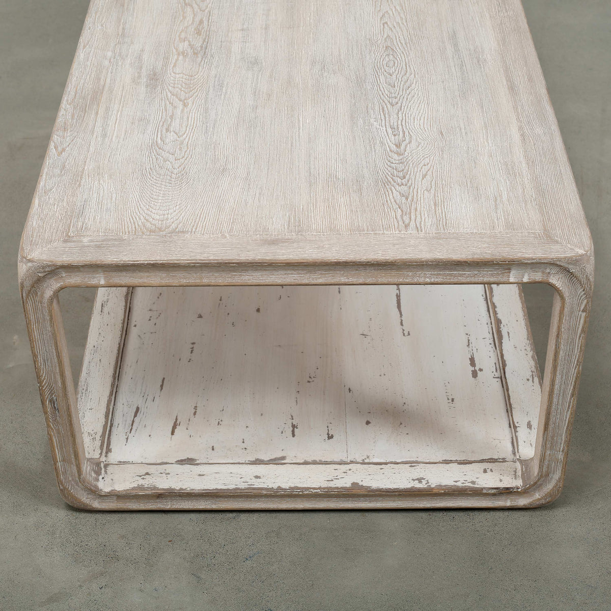 Peking Ming Coffee Table With Base White Wash 68X28X17.7H