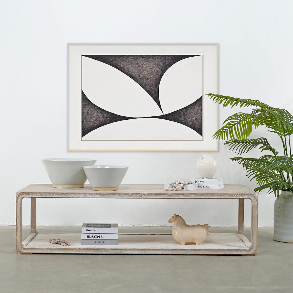 Peking Ming Coffee Table With Base White Wash 68X28X17.7H