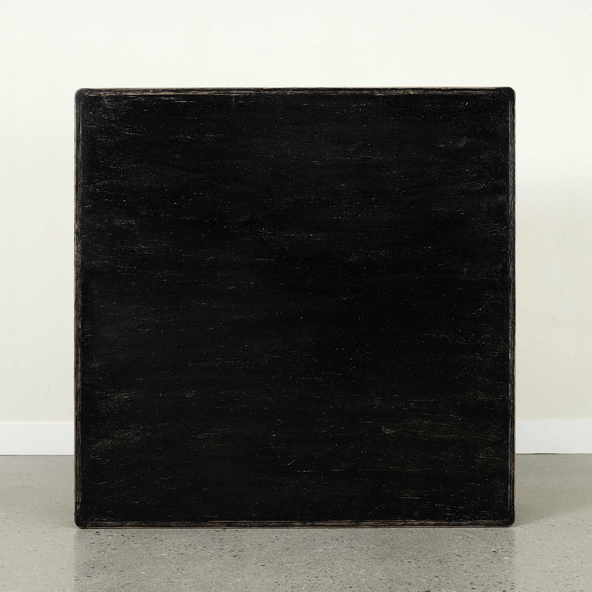 Ming Arched Square Coffee Table Distressed Black 49x49x16H