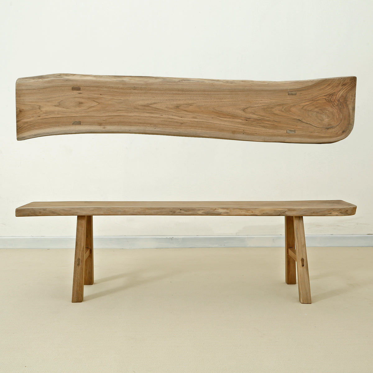 65" Live edge walnut wood bench natural(size and color vary)