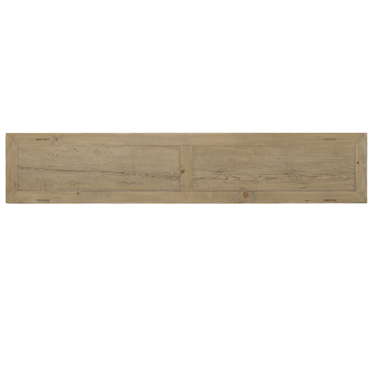 91" Long Amalfi Two Tones Console Table with 4 Drawers Distressed White