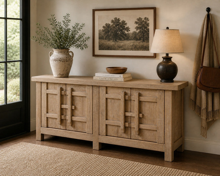 Amalfi Patrician Sideboard Weathered Natural 91Wx19Dx37H image 3