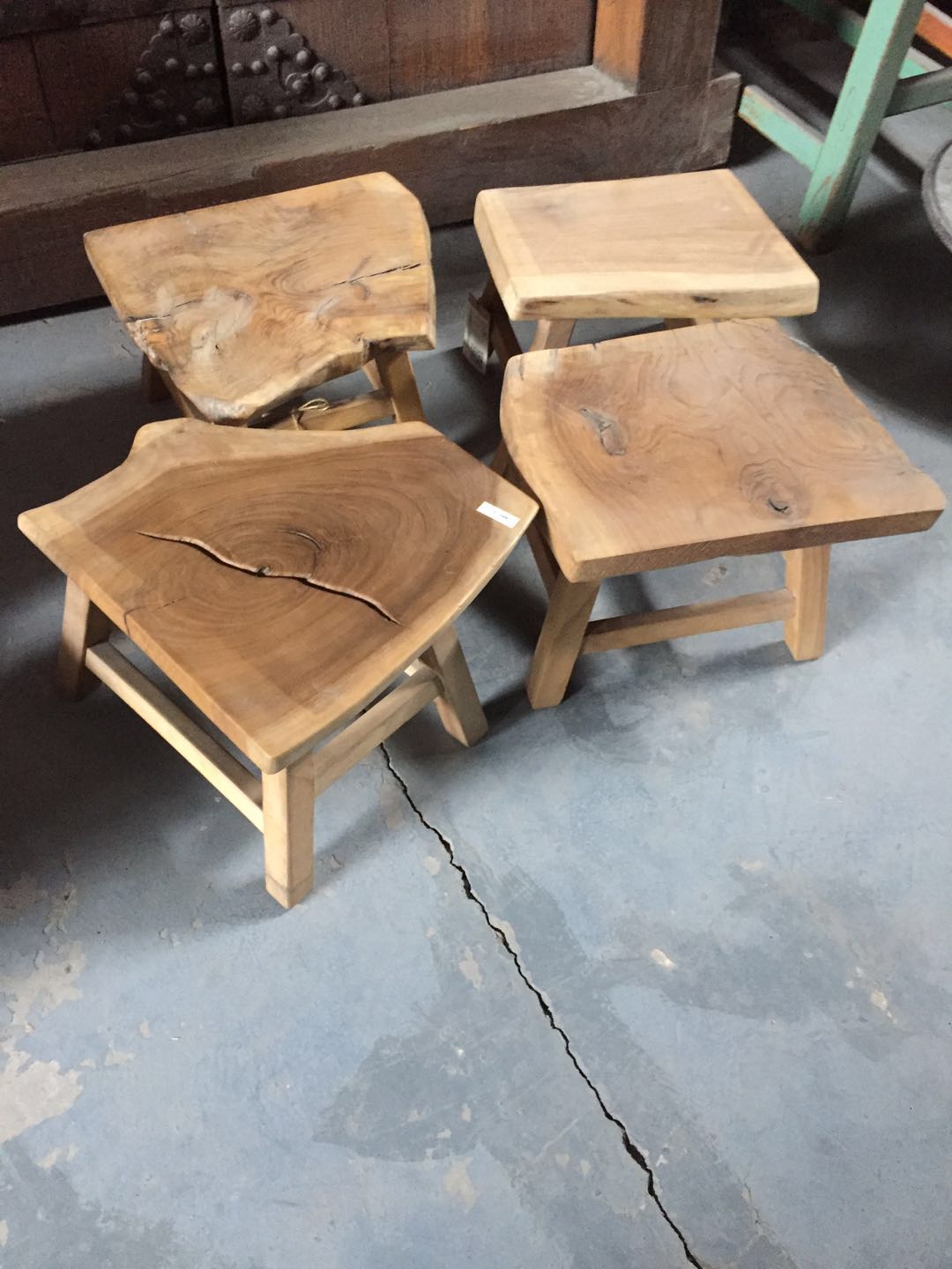 30" High Live Edge Walnut Wood Bar Stool Natural(color & size vary)