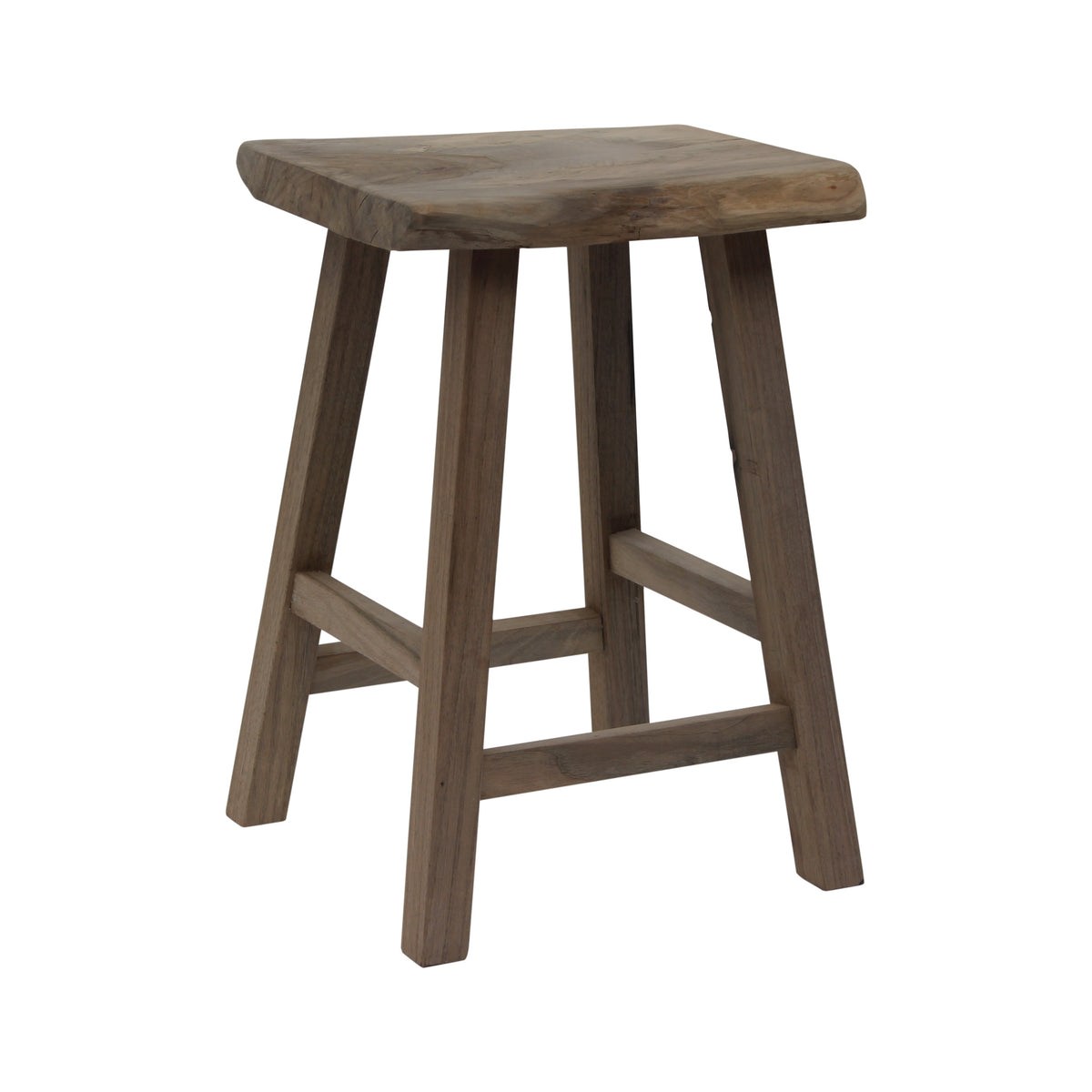24" High Live Edge Walnut Wood Counter Stool Natural(color & size vary)