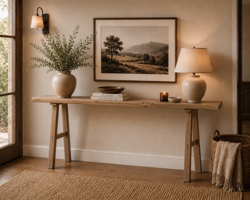 Live Edge Console Table Walnut Wood Natural(color & size vary) 78X14X31 image 2