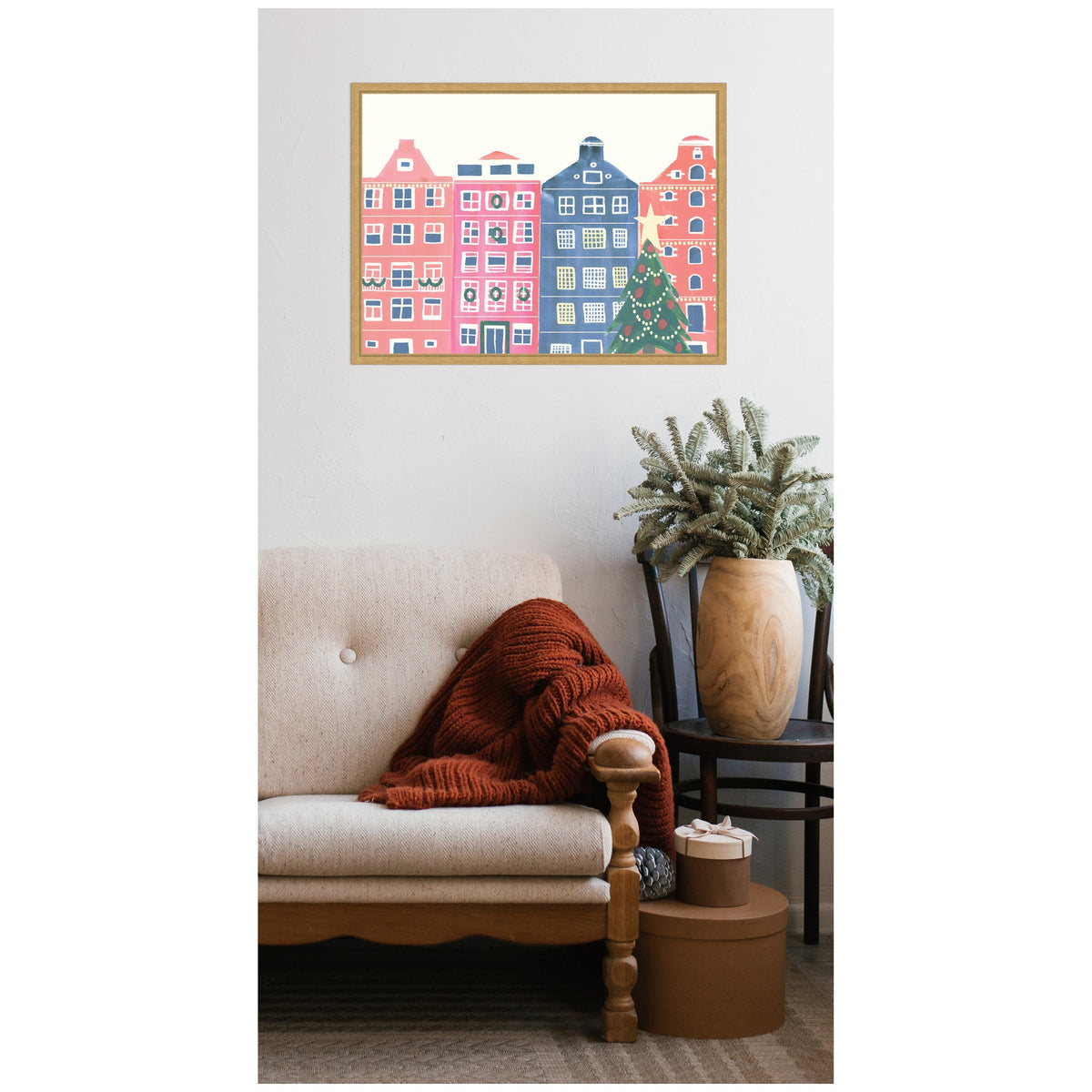 Sylvie Framed Canvas Festive Home by Teju Reval