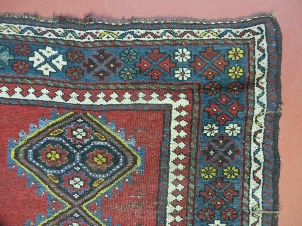 3' X 6' Antique 1920s Handmade Caucasian Karabagh Ganjeh Talesh Wool Rug Nice - Jewel Rugs, view 7