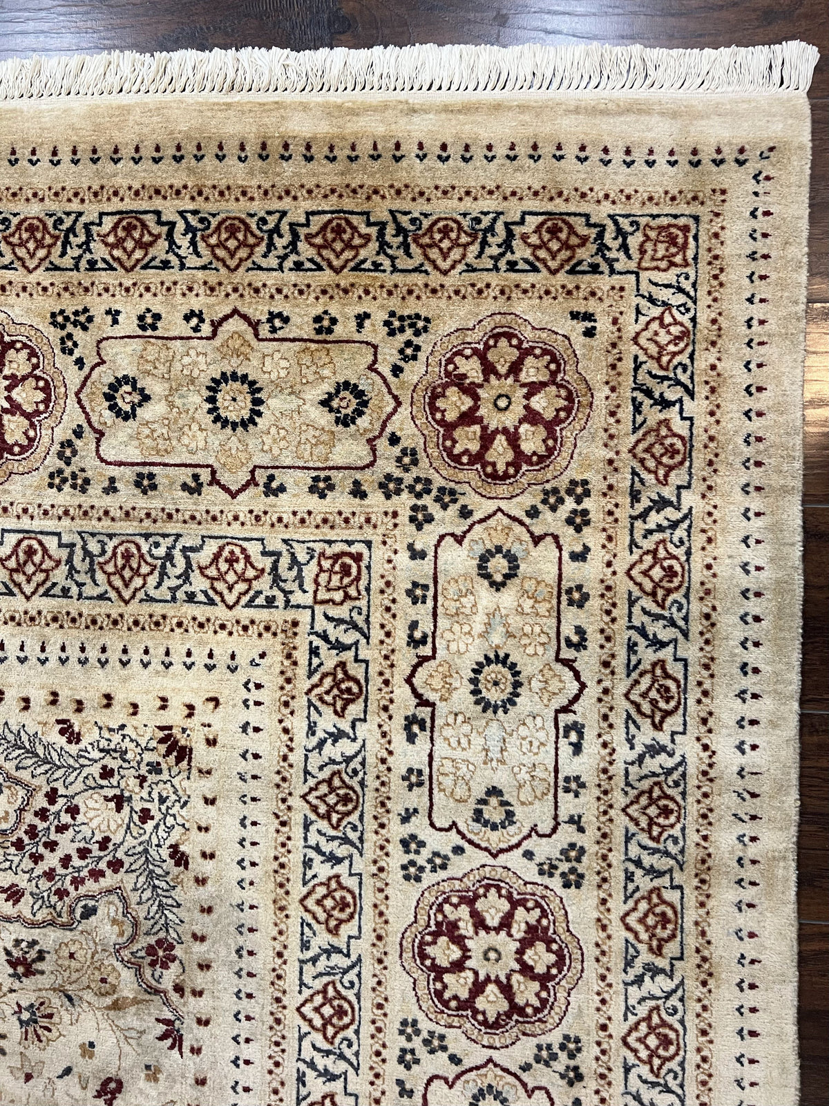 Pak Persian Rug 9x11, Very Fine Hand Knotted Oriental Carpet, Haji Jalili Design, Ivory/Cream, Wool Handmade Room Sized Rug 9 x 11 ft, Nice - Jewel Rugs, view 7