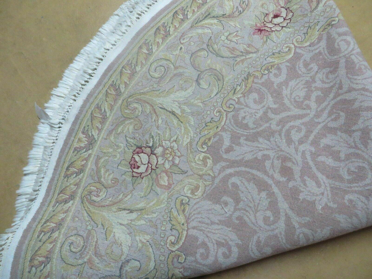 6' X 6' Round Handmade Fine Chinese Floral Oriental Silk Wool Rug Carpet Nice - Jewel Rugs, view 8