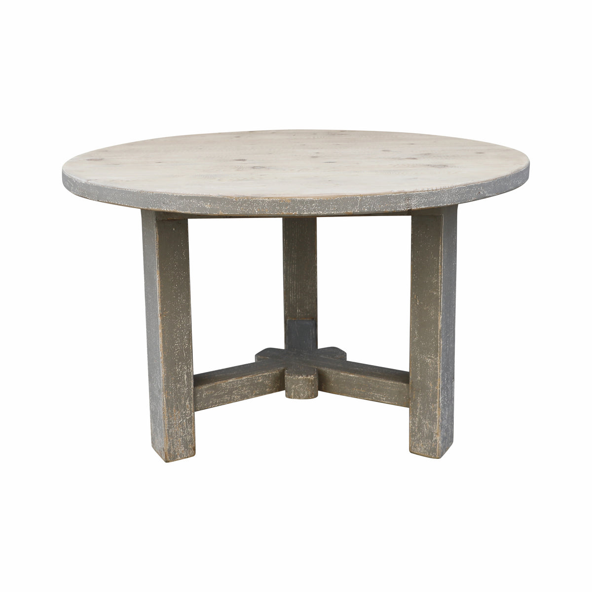 Amalfi Two Tones 48" round dining table with Antique Gray Finish(Pre-order only)