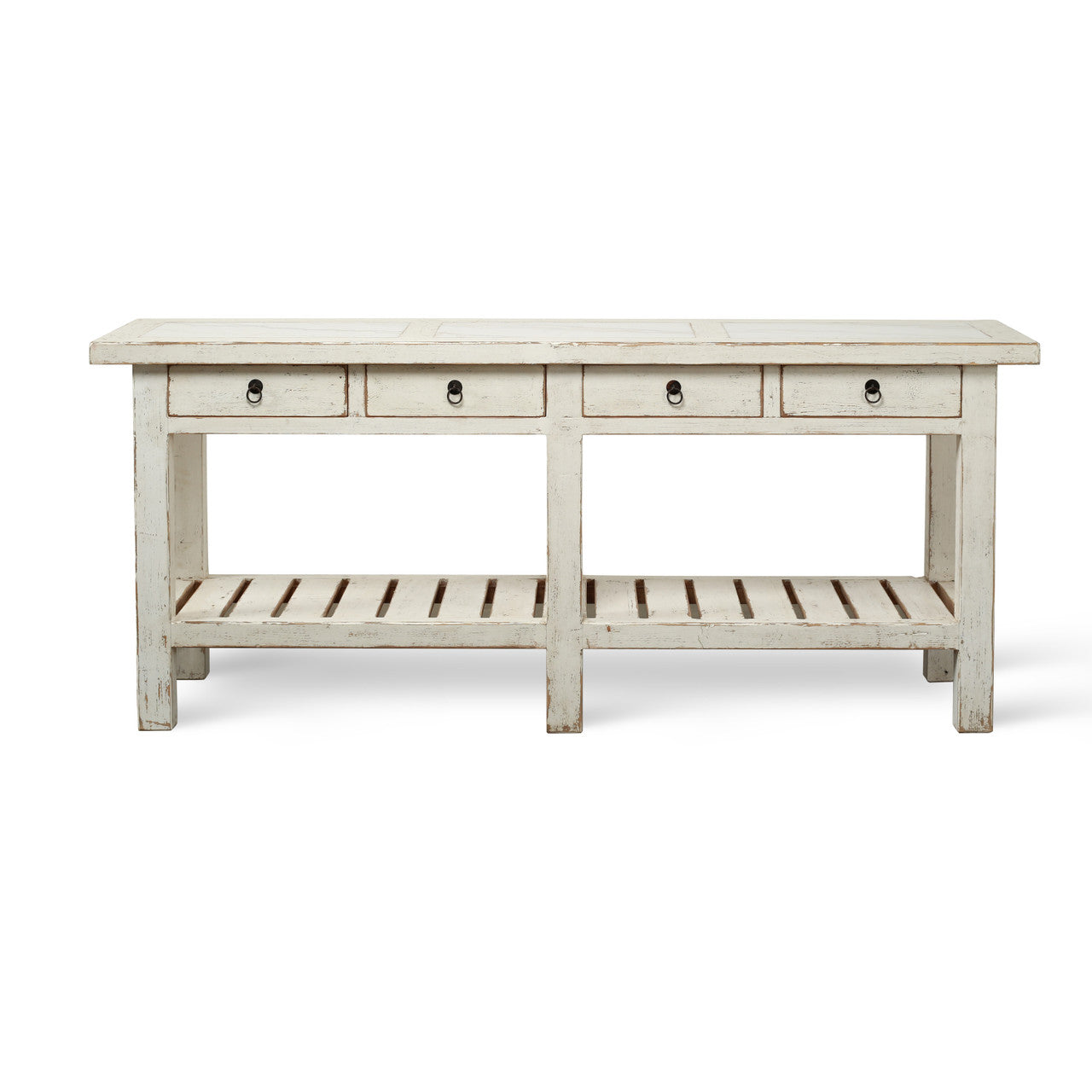 Amalfi Marble Top Console Weathered Natural image