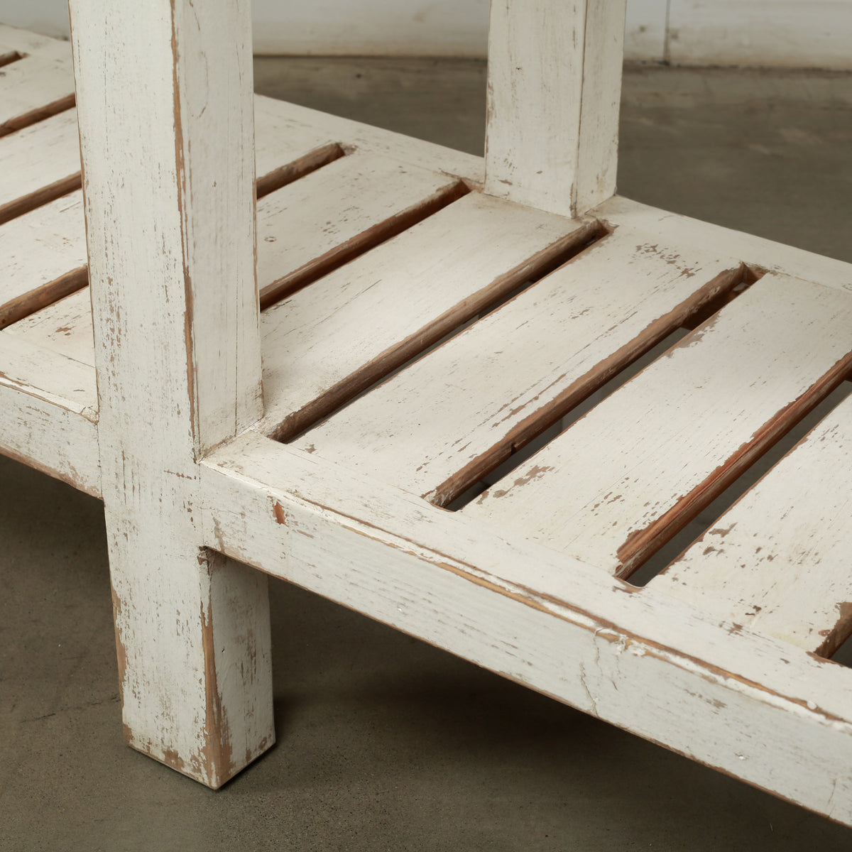Amalfi Marble Top Console Distressed White 83x20x35H