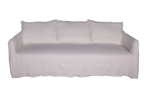 Naples Sofa - Wash Linen White Slipcover 91x40x38.5H image 2