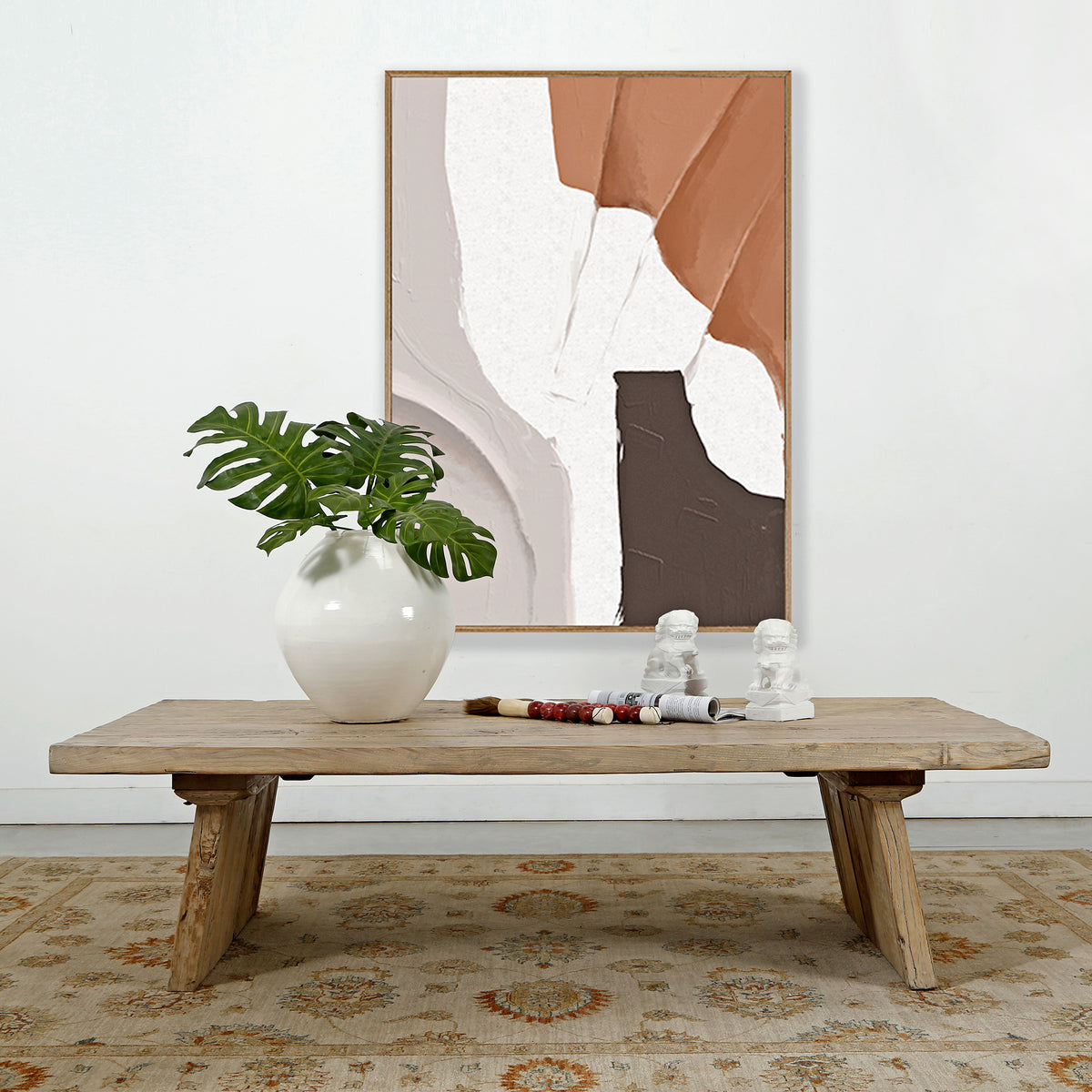Sled Coffee Table Weathered Natural Old Wood
