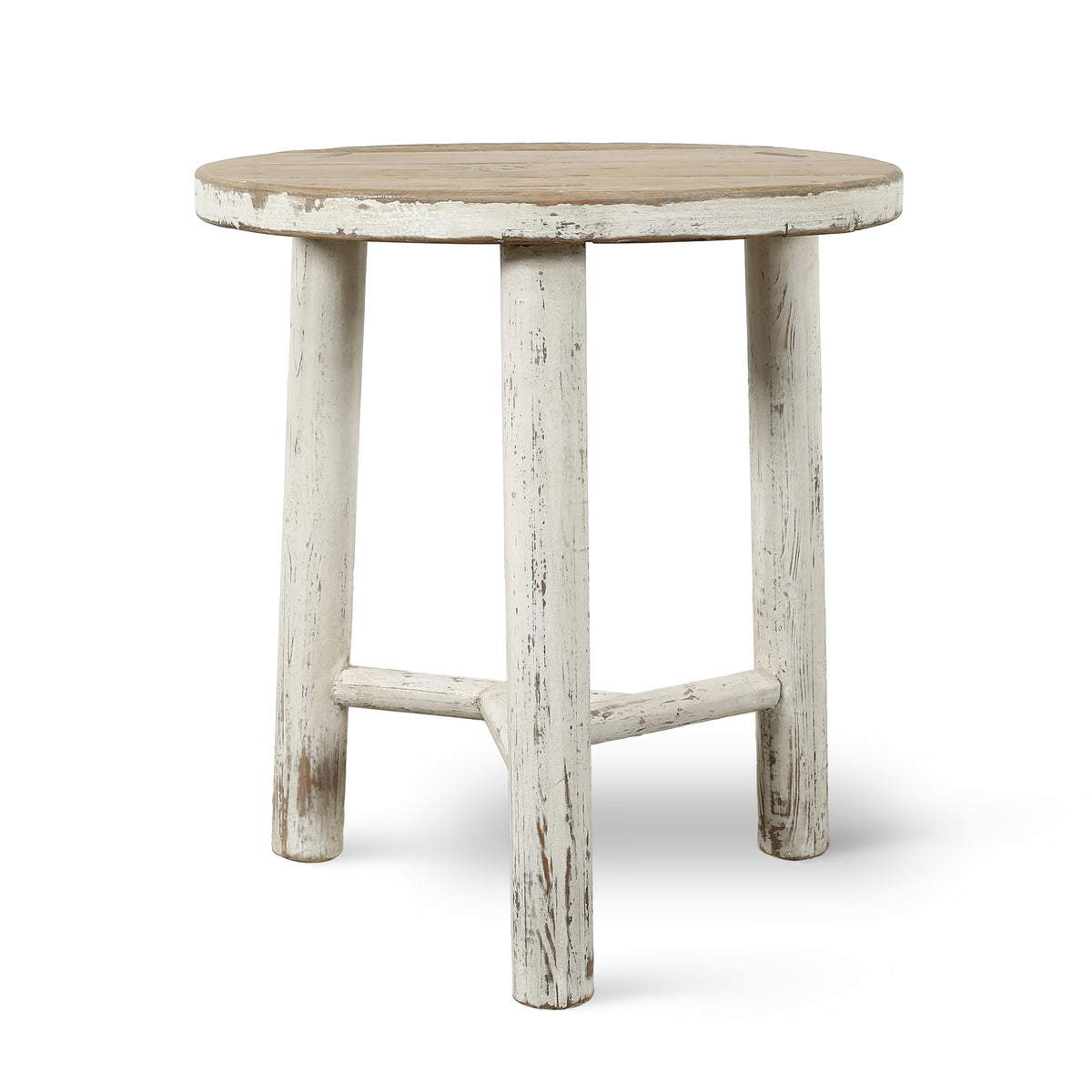 Amalfi Two Tones 20" Round Side Table with Round Legs