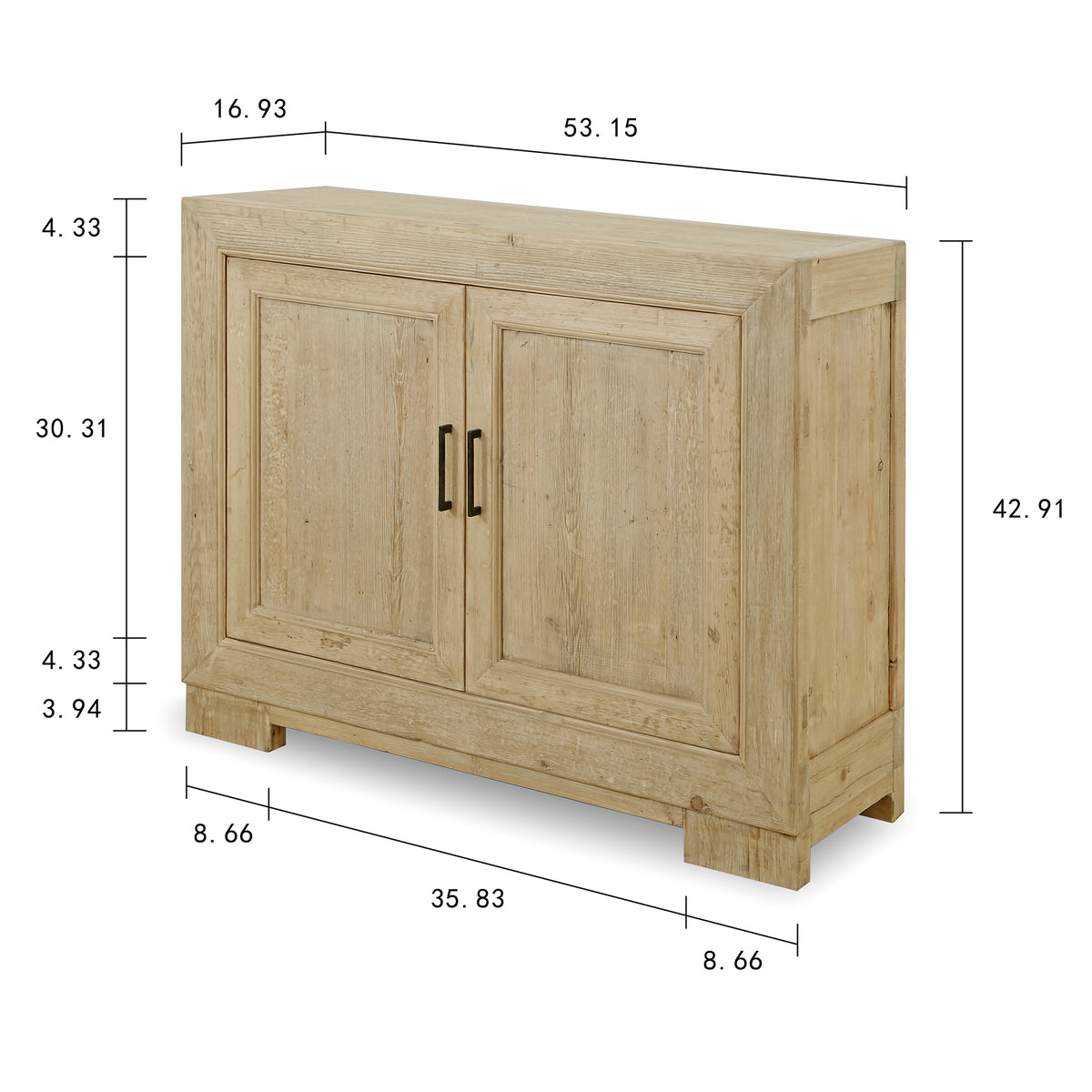53 Inhes Wide Capri Cabinet Weathered Natural PRE-ORDER only minimum 2