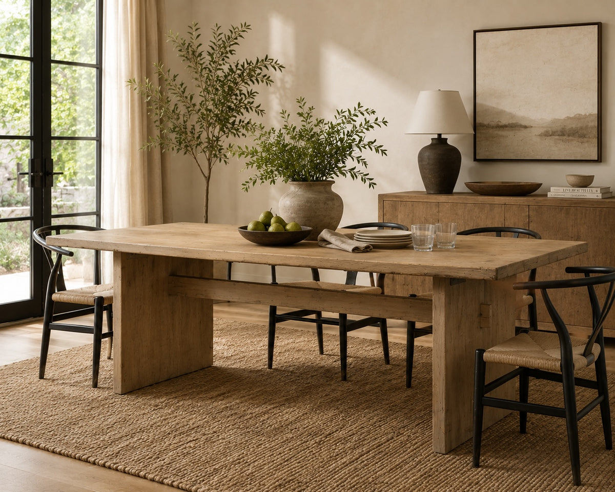 Capri Dining Table Weathered Natural Wood 8 ft PRE-ORDER ONLY