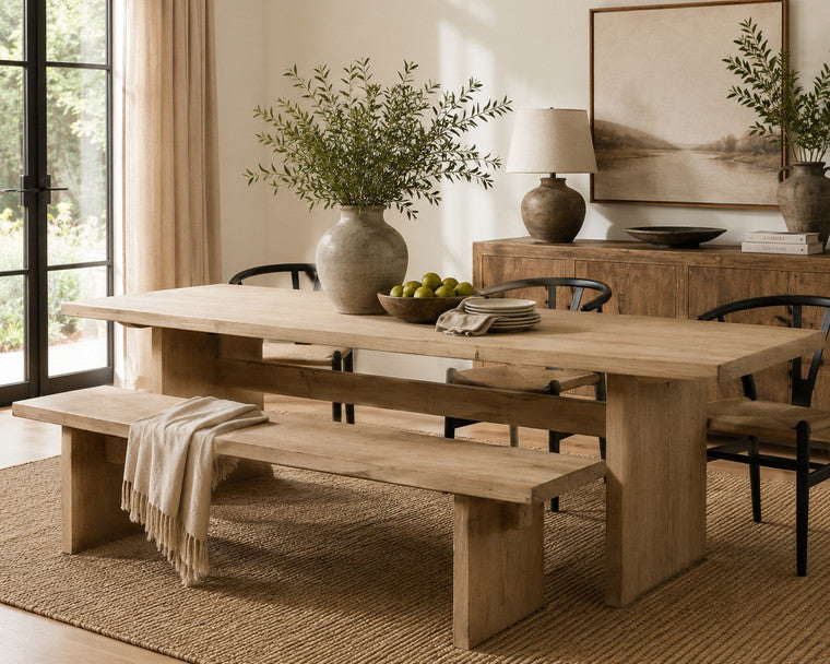 Capri Dining Table Weathered Natural Wood 120x40x31H image 3