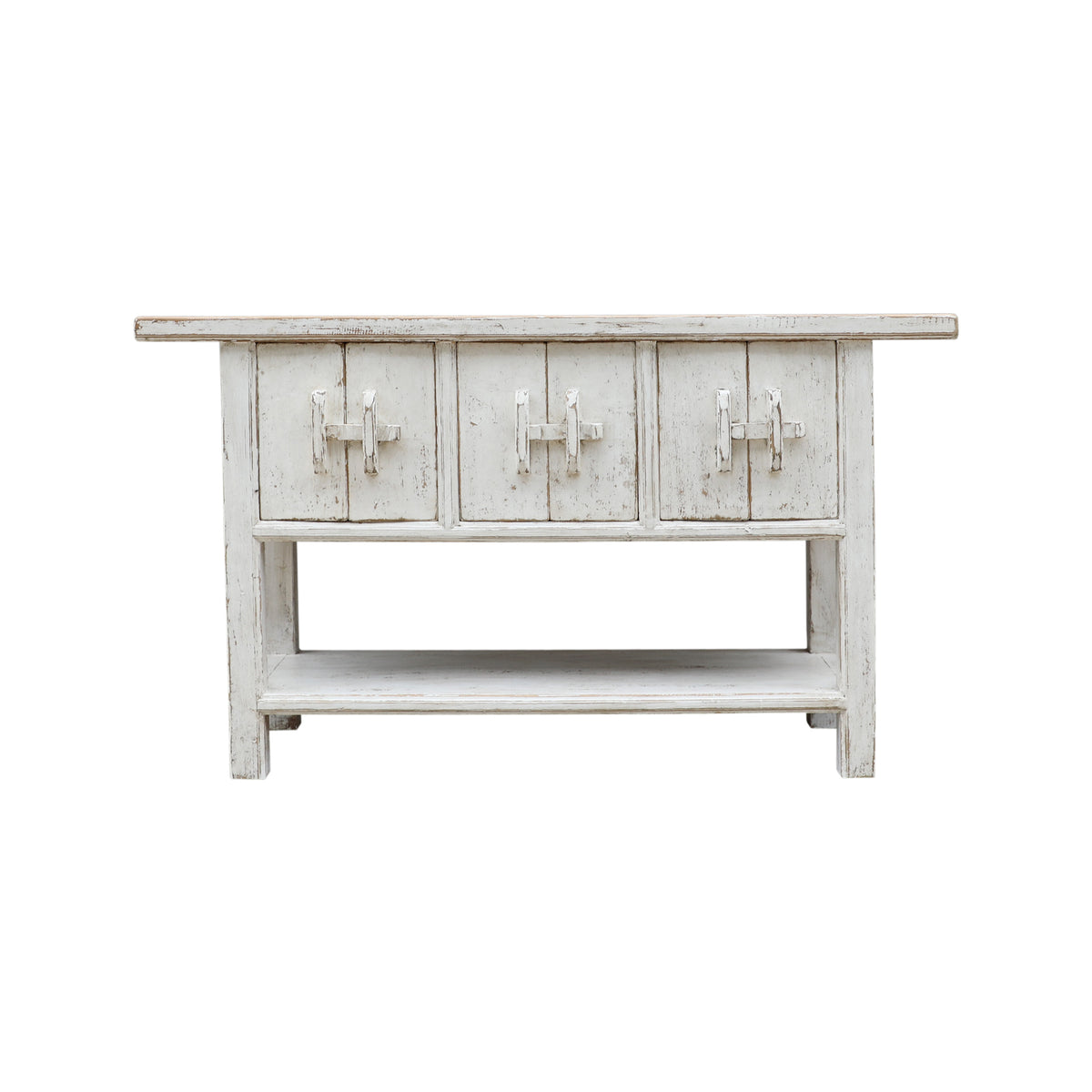 Approx. 63" Wide Three Doors Console Distressed Black