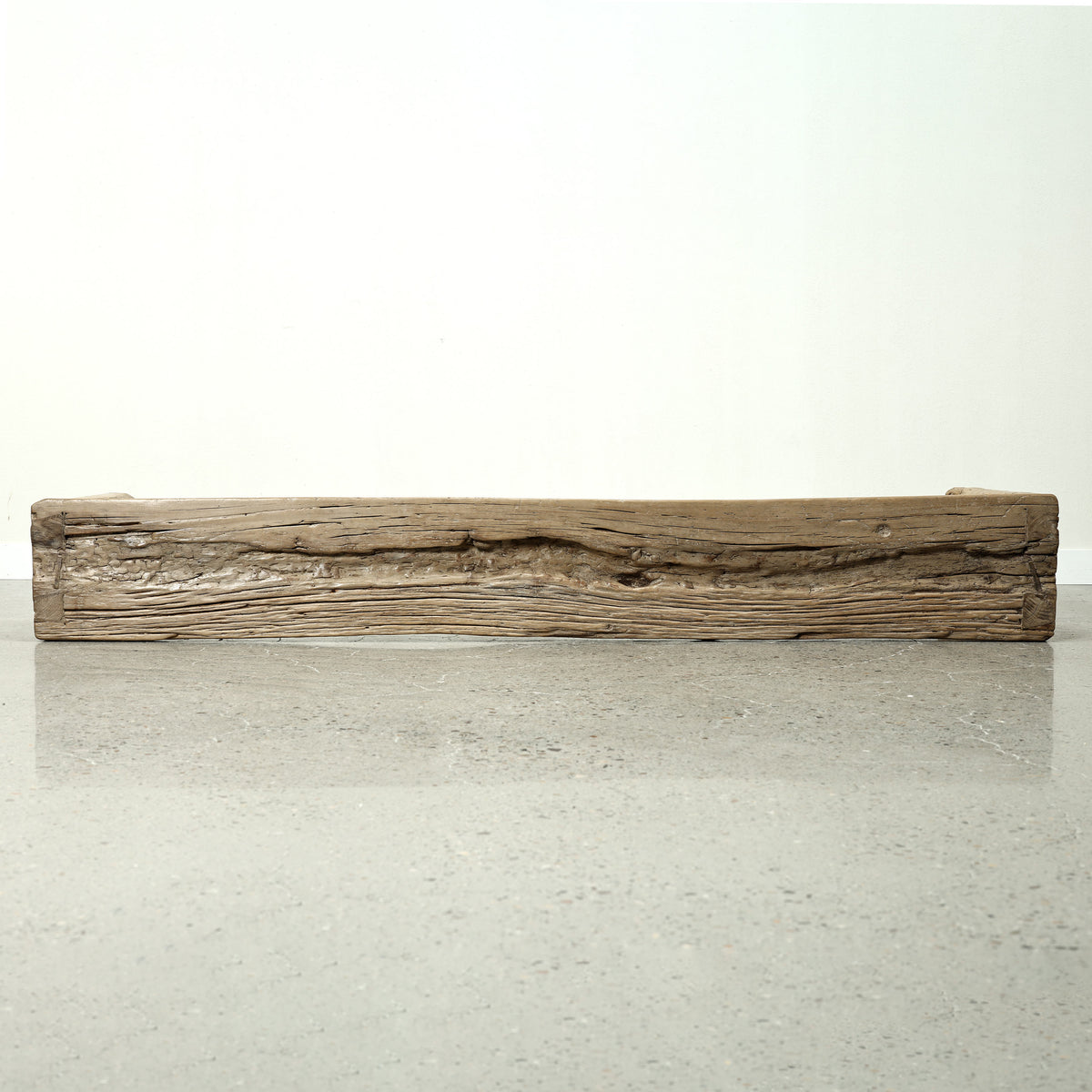 Vintage Waterfall Console Table Weathered Natural 94"W 13"D 34" H