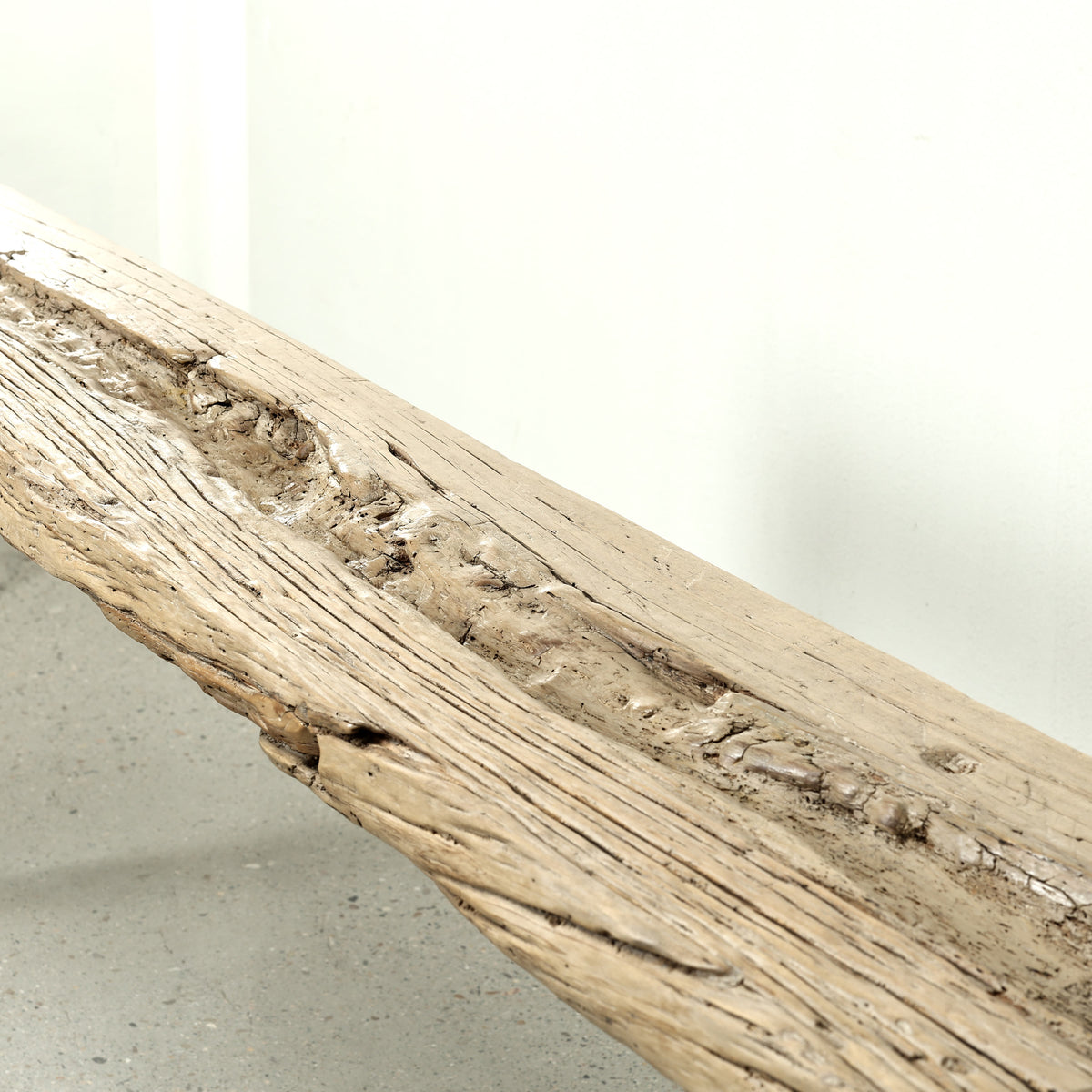 Vintage Waterfall Console Table Weathered Natural 94"W 13"D 34" H
