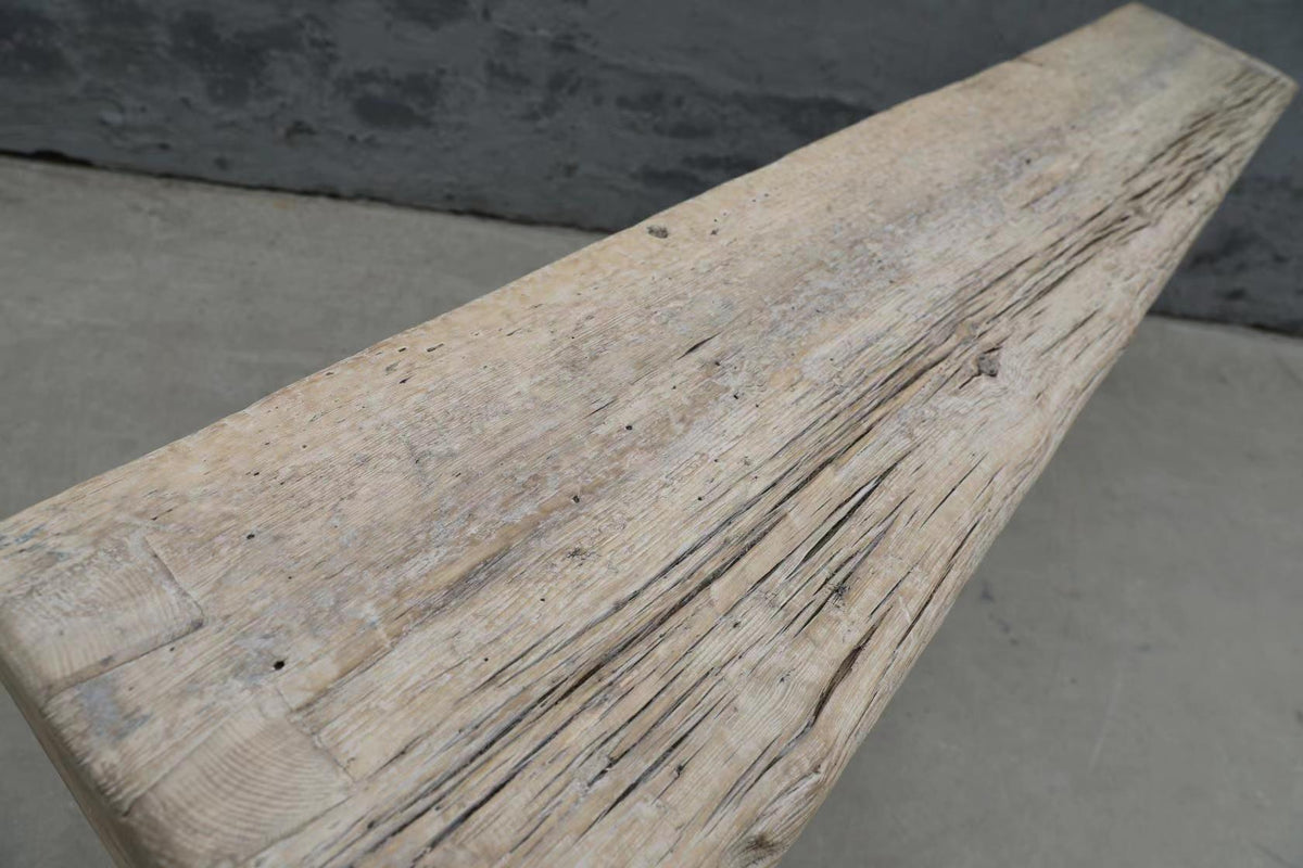 Vintage Waterfall Console Table Weathered Natural Approx.8-8.5ft Long