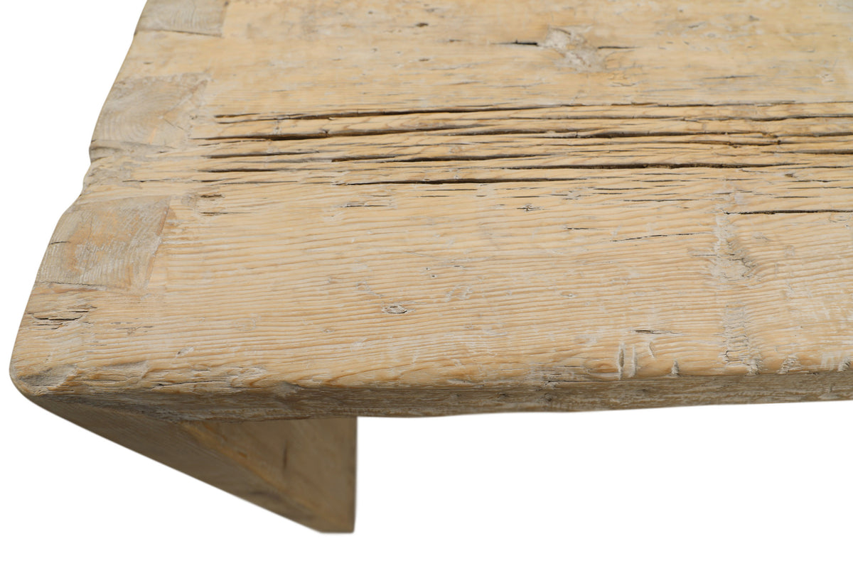 Vintage Waterfall Console Table Weathered Natural Approx.7-7.5ft Long