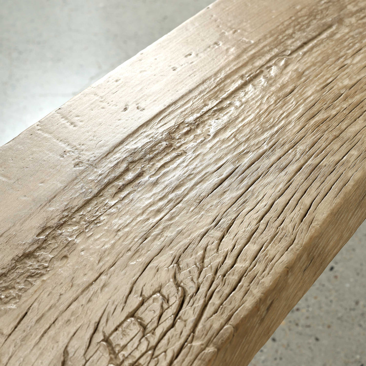 Approx. 106" Long Waterfall Console Weathered Natural (3.1" Thick Tabletop)
