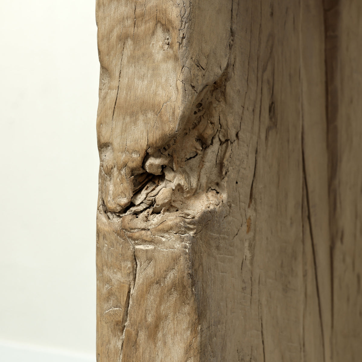 Approx. 106" Long Waterfall Console Weathered Natural (3.1" Thick Tabletop)