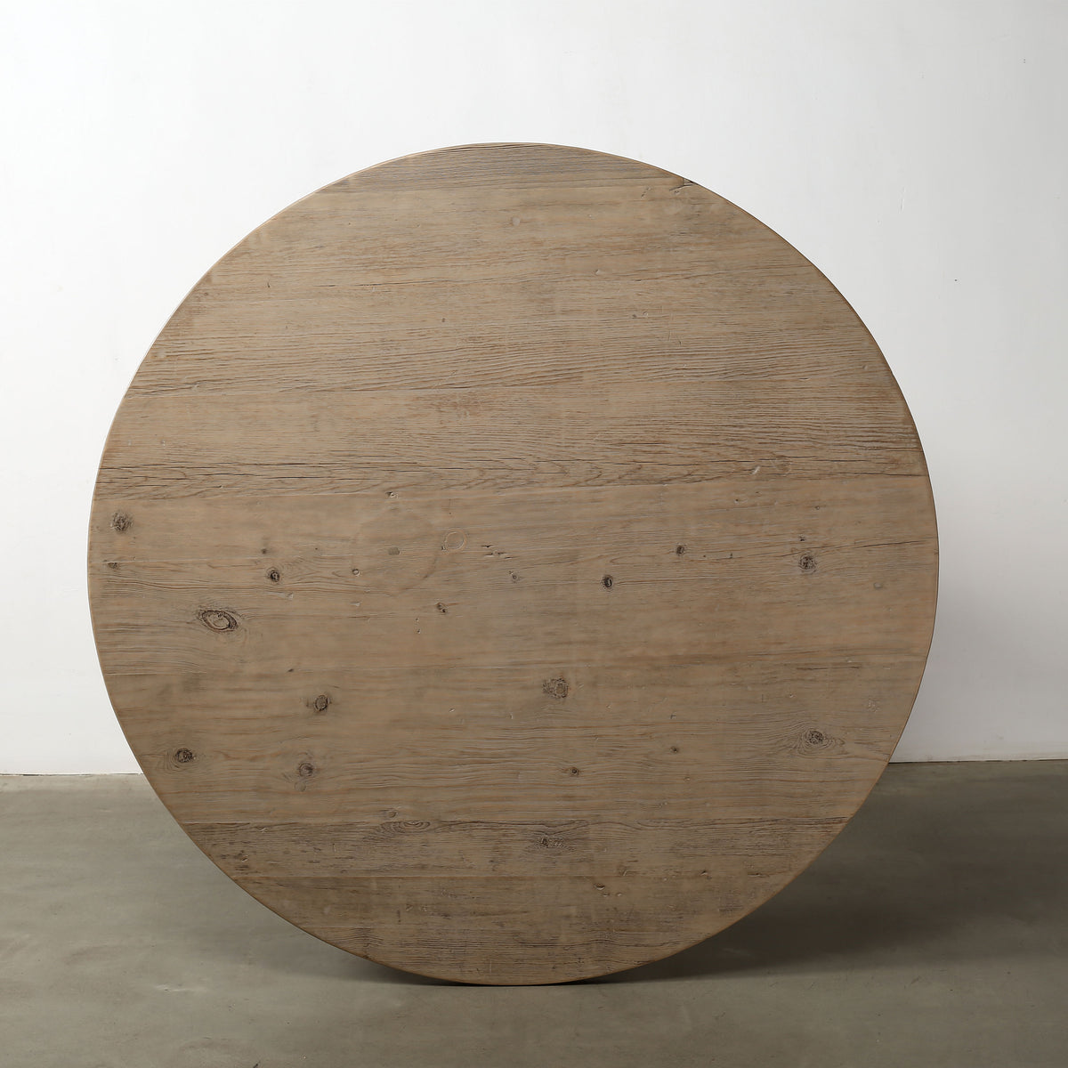 Capri Round Dining Table with Crossed Legs Weathered Natural 60x60x30H