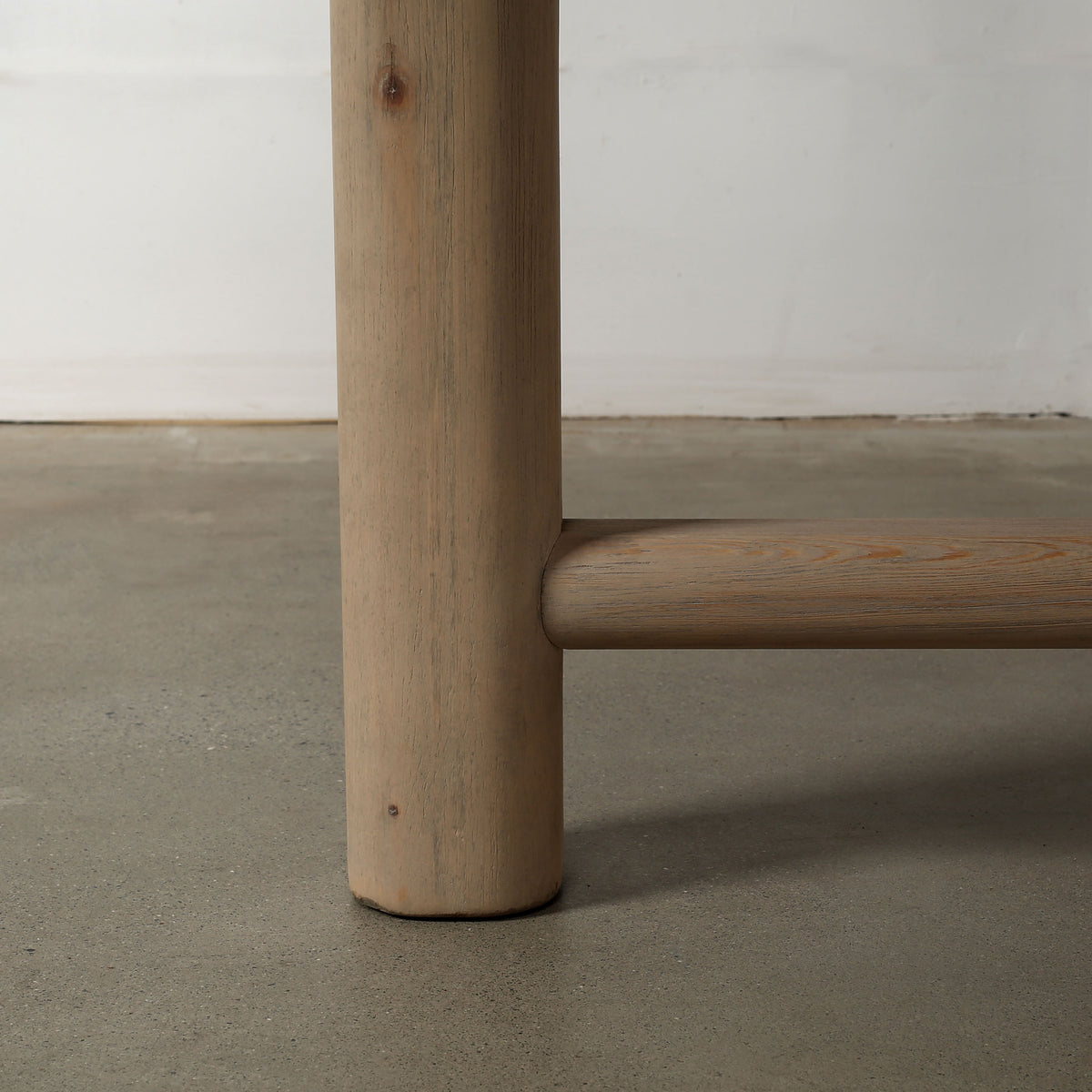 Capri Round Dining Table with Crossed Legs Weathered Natural 60x60x30H