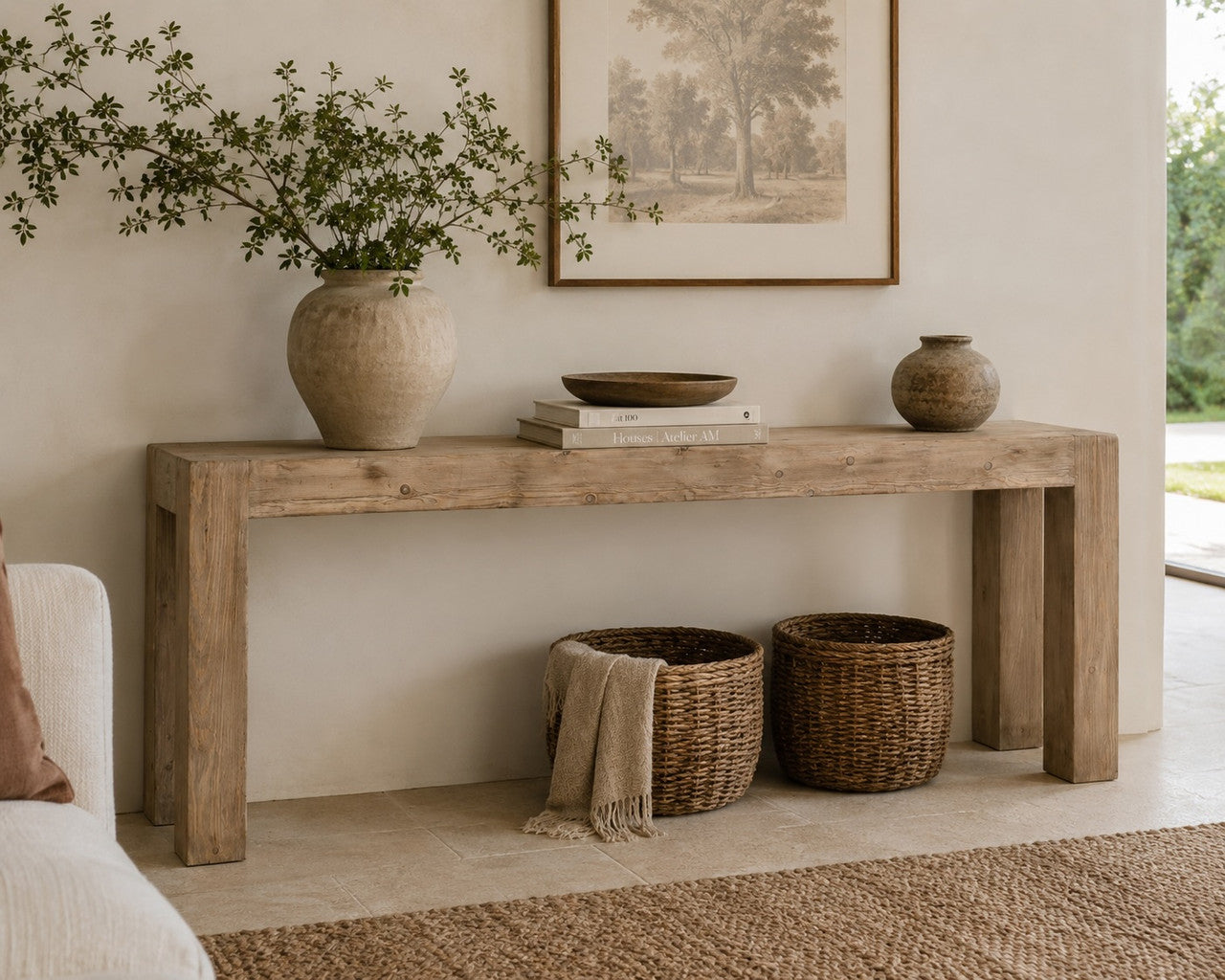 Capri Dovetail Console Table 91x18x33H