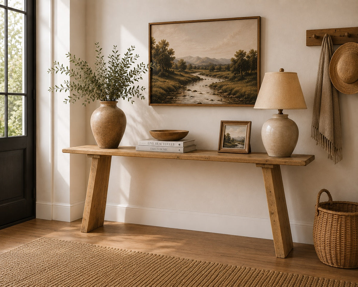 78" Ravenna Console Table Rustic Elmwood Vintage