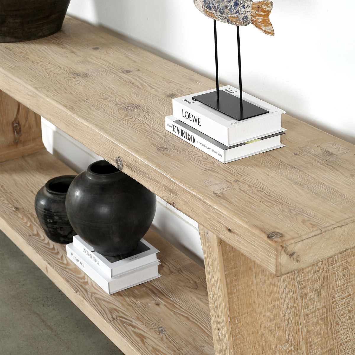 87" Ravenna Console Table Weathered Natural Pine399