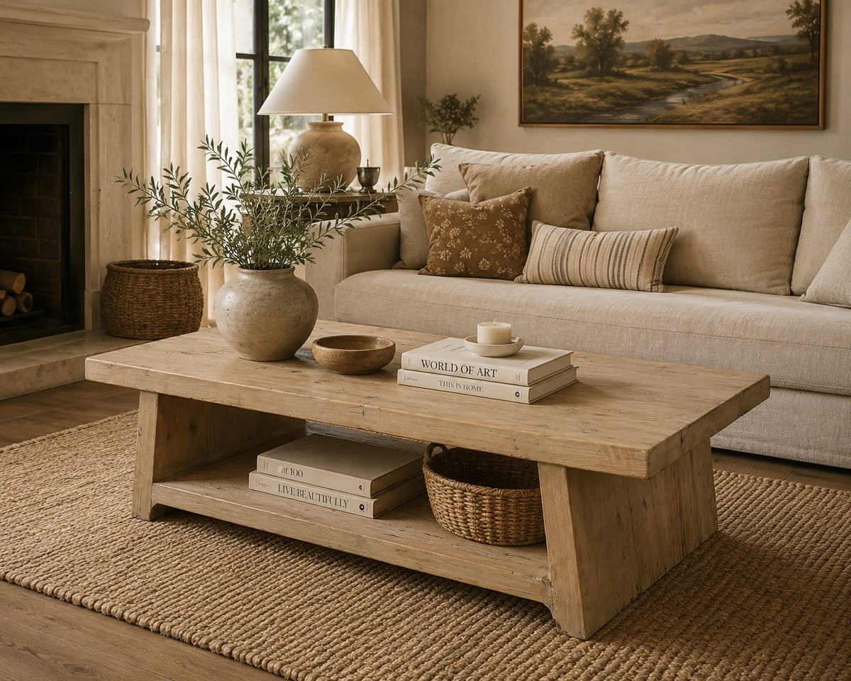 Ravenna Coffee Table Weathered Natural Pine 67x31x18