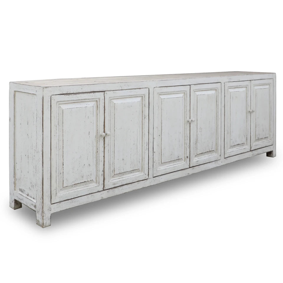 Amalfi Six Door Two-Tone Sideboard | Distressed Finish