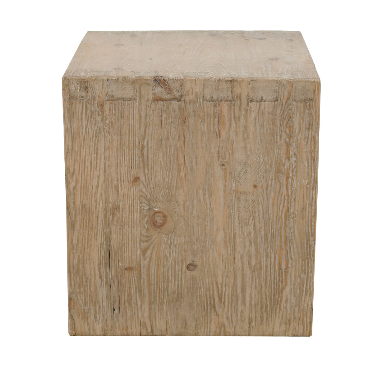 Waterfall side table with shelf