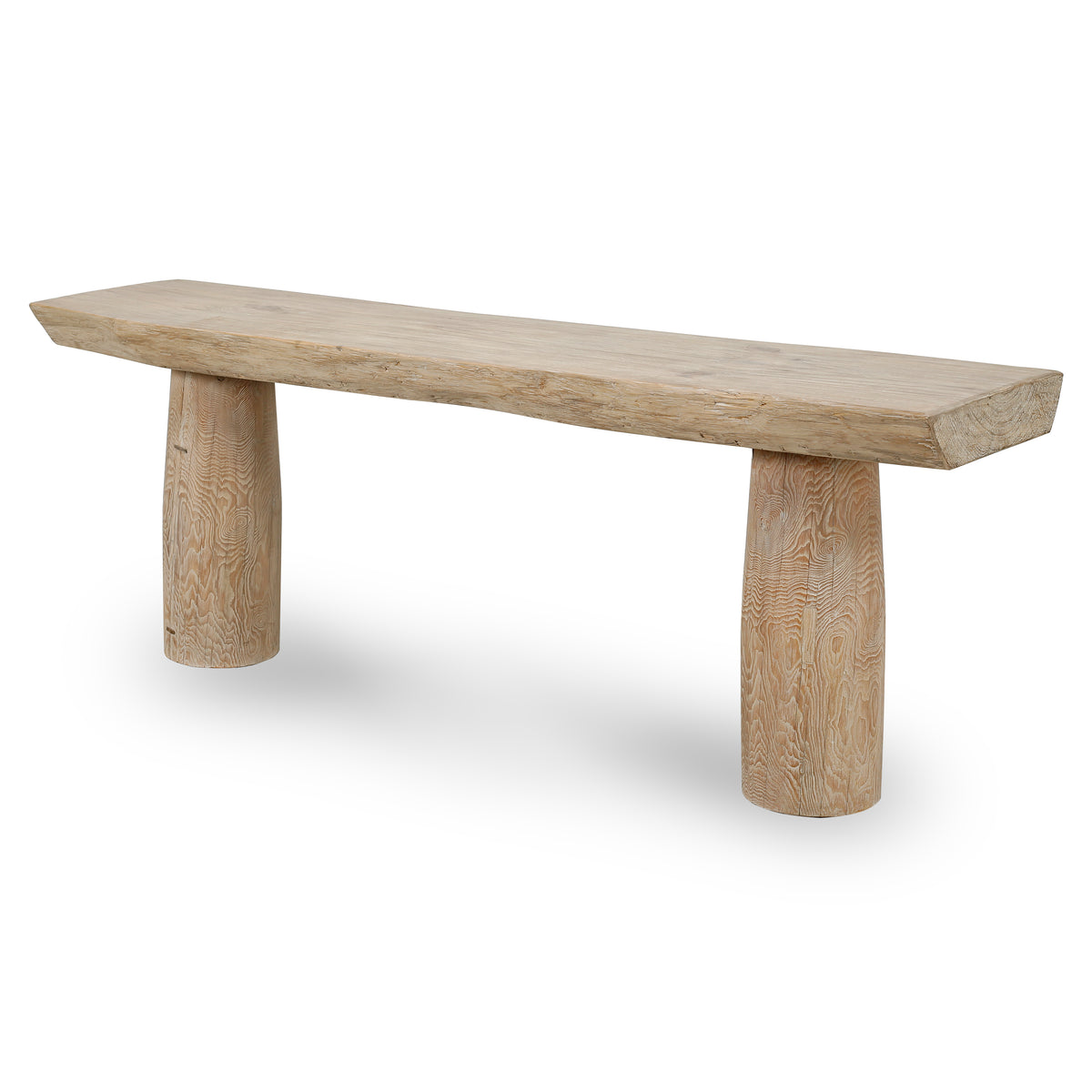 88" Long Capri Live Edge Primitive Console Table Weathered Natural Size Vary