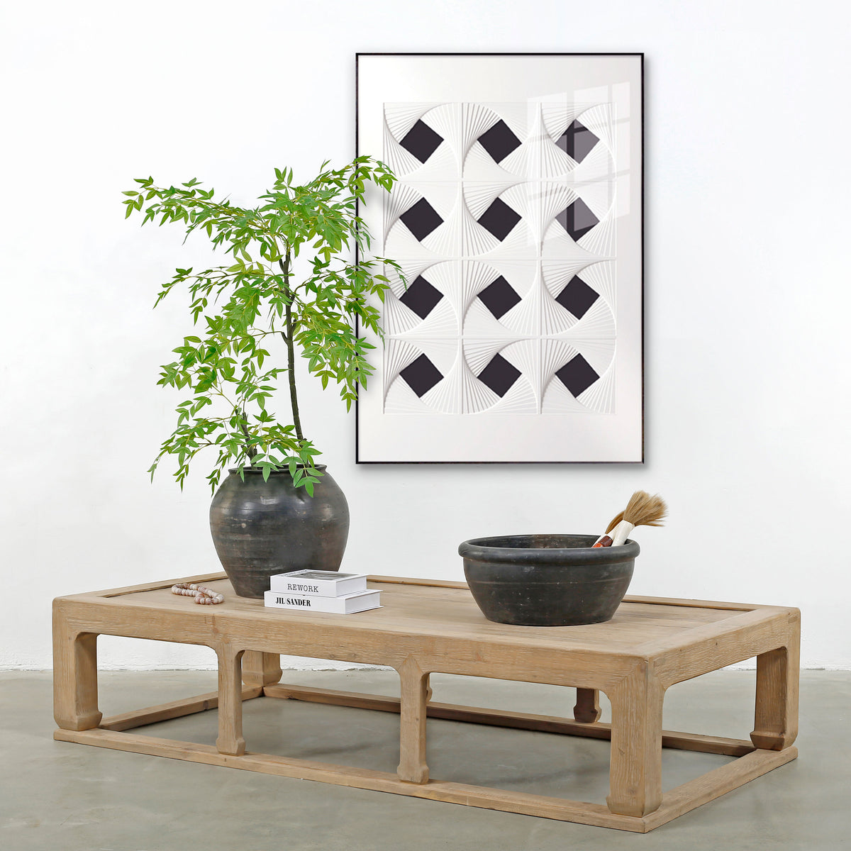 Capri Coffee Table With Arrow-Shaped Legs Weathered Natural 72x36x16
