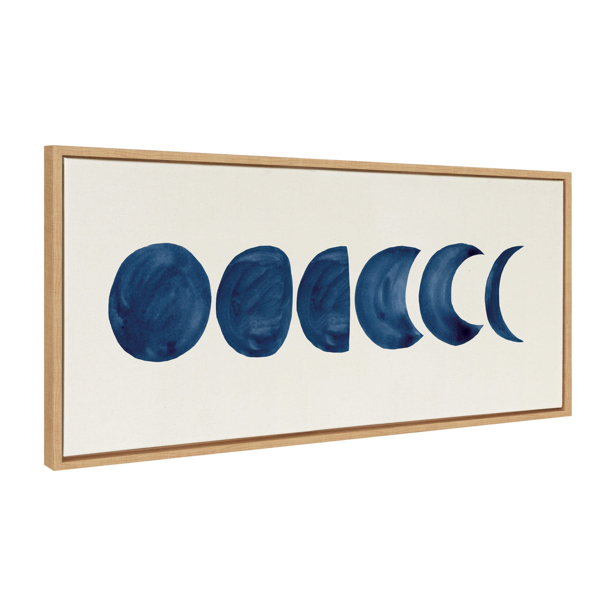 Sylvie Linear Moon Phases Framed Canvas by Teju Reval