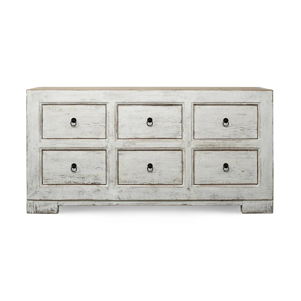 Two-Tone Capri Chest Of Drawers | Distressed Natural Finish