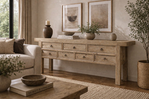Capri 7 Drawers Sideboard Weathered Natural Pine image 2