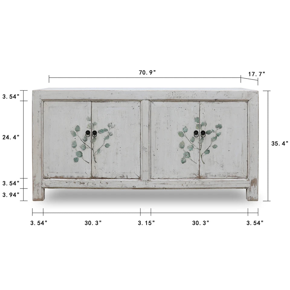 Tropea Four Door Sideboard | Distressed Reclaimed Wood