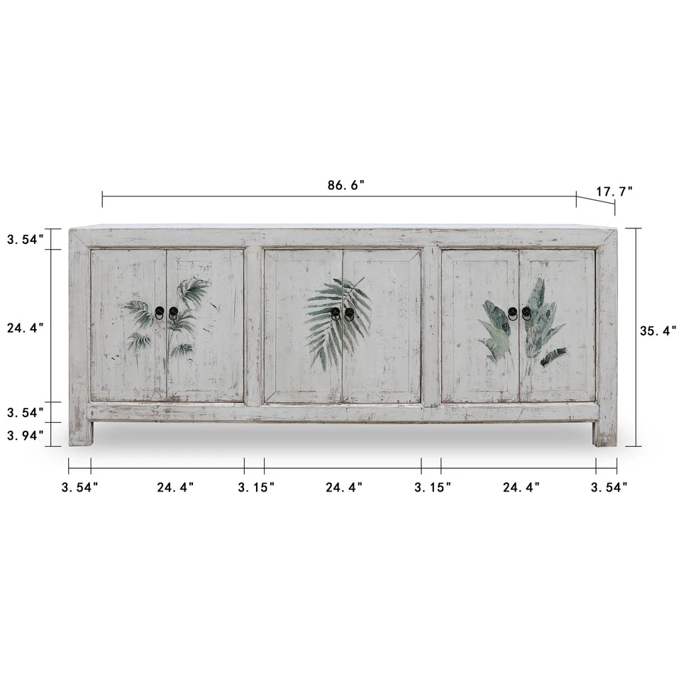 Tropea Six Door Sideboard | Distressed Reclaimed Wood