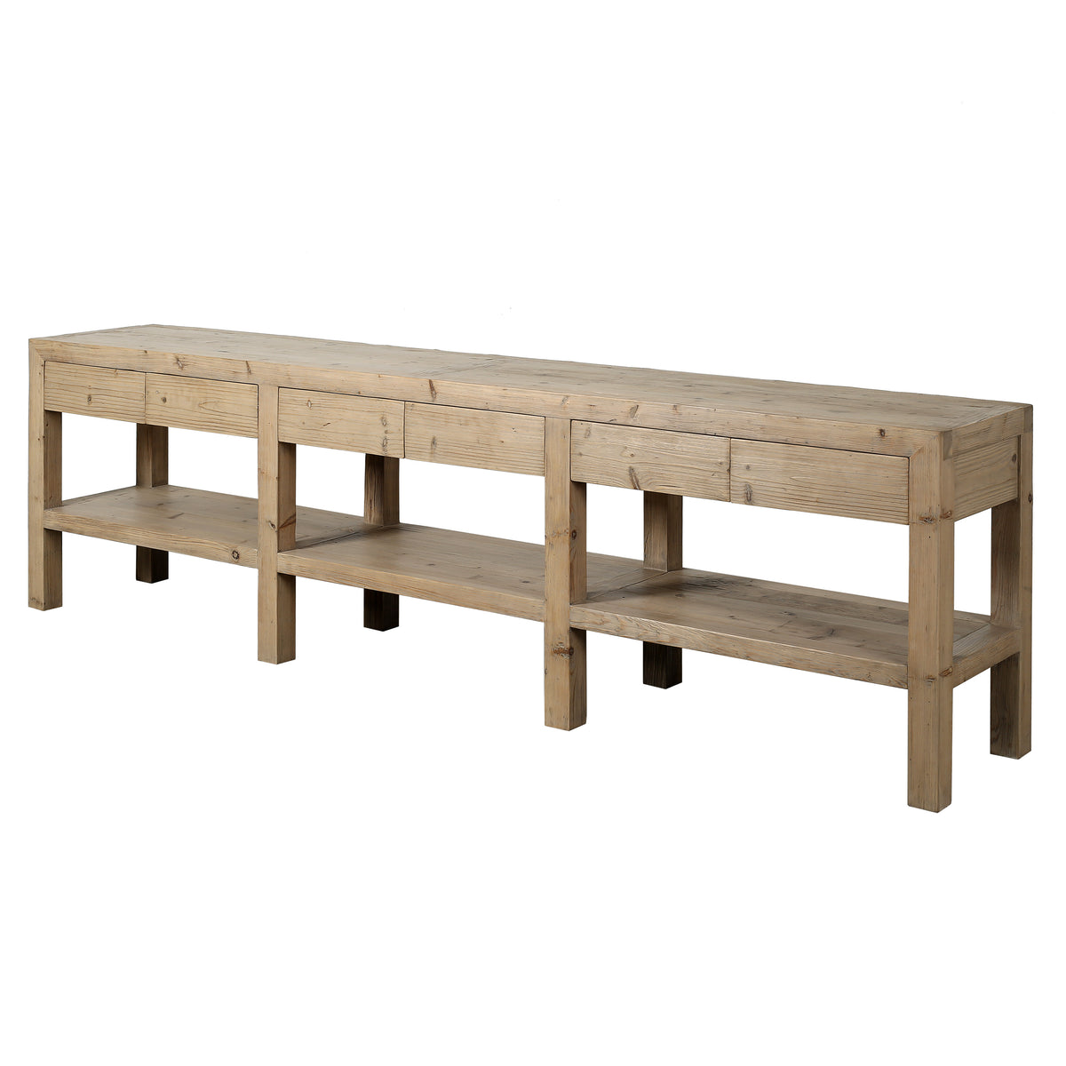 Capri console table with 6 hiding drawers 116x20x32.5H