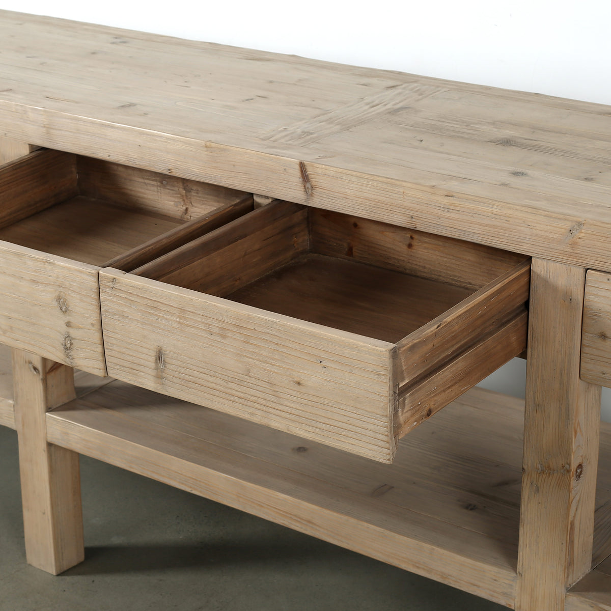 Capri console table with 6 hiding drawers 116x20x32.5H