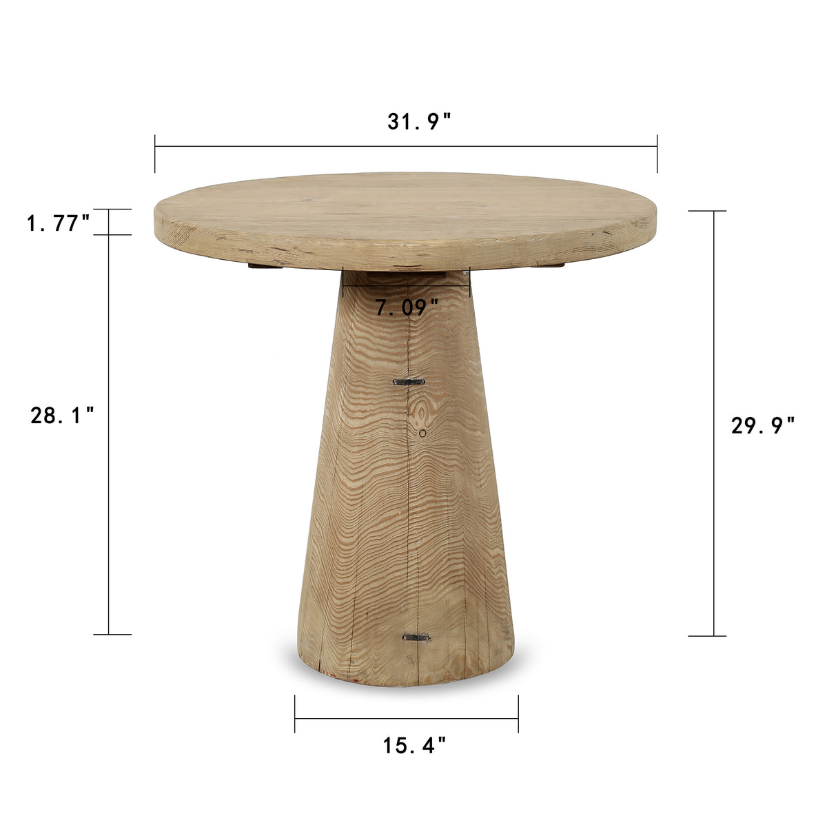 Catania 32" Round Table Weathered Natural